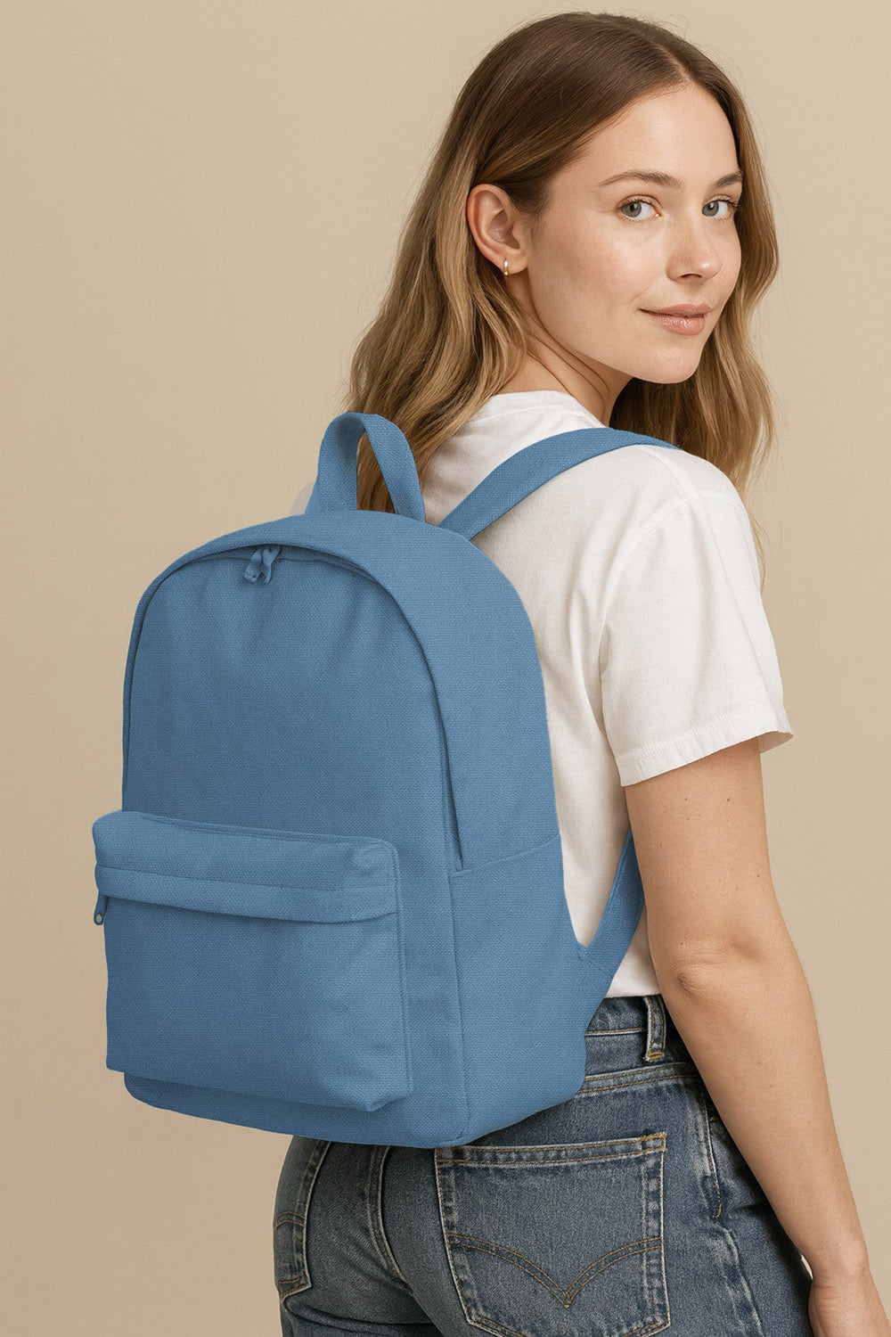 Panza Bumbac Canvas Albastru