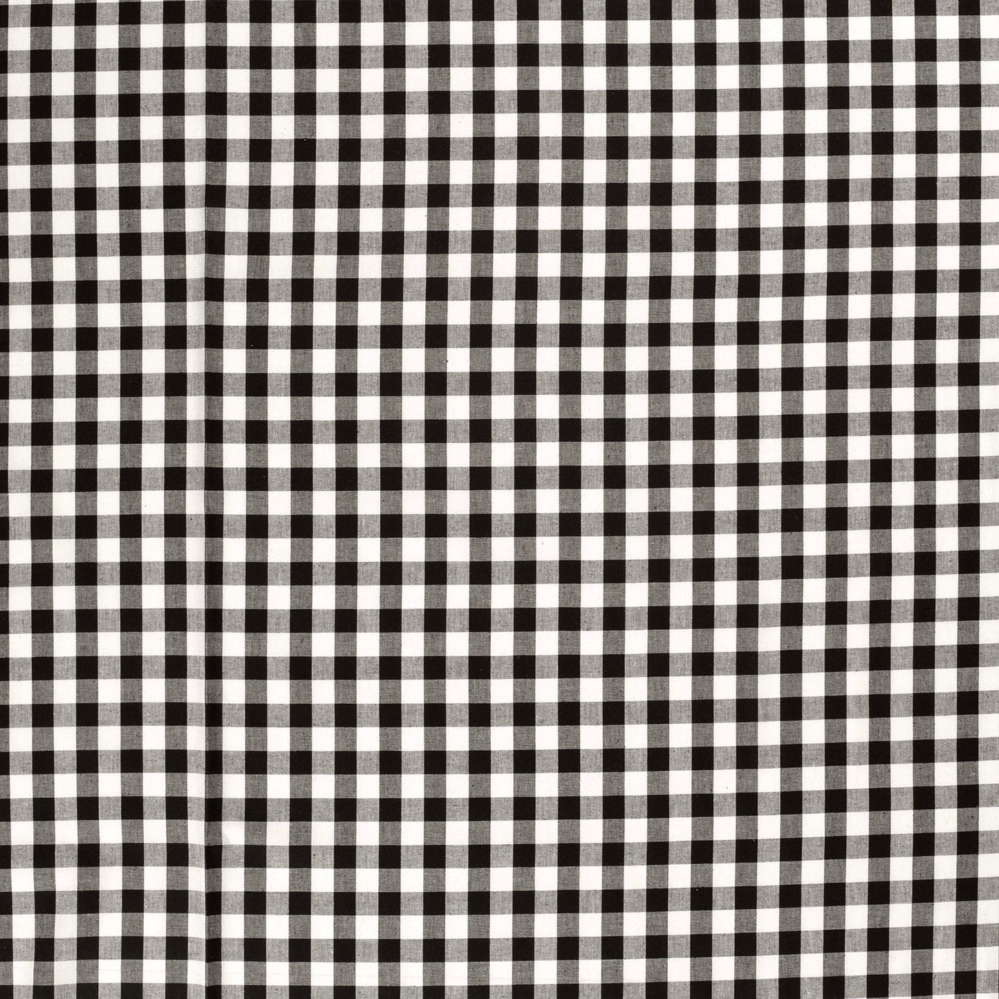 Poplin Bumbac Gingham Negru 10 Mm