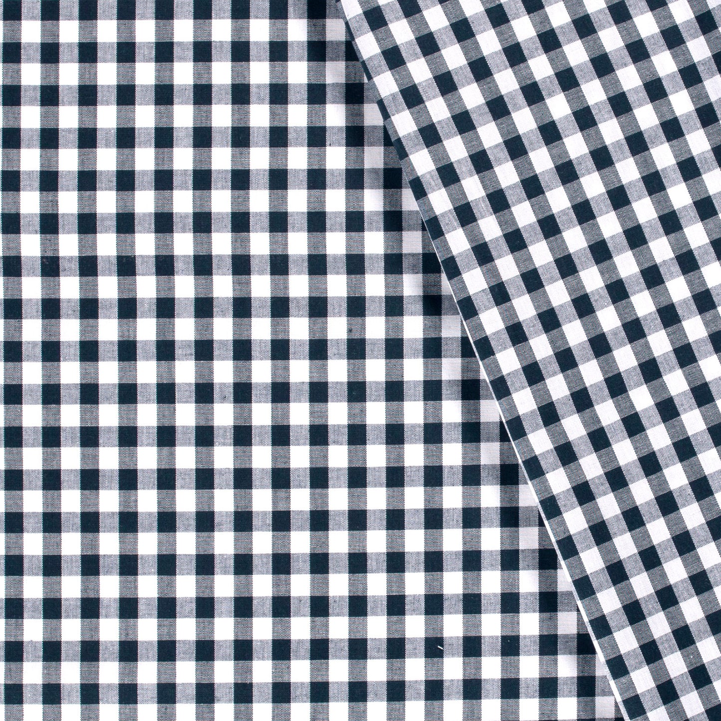 Cotton Poplin Gingham Navy 5 mm