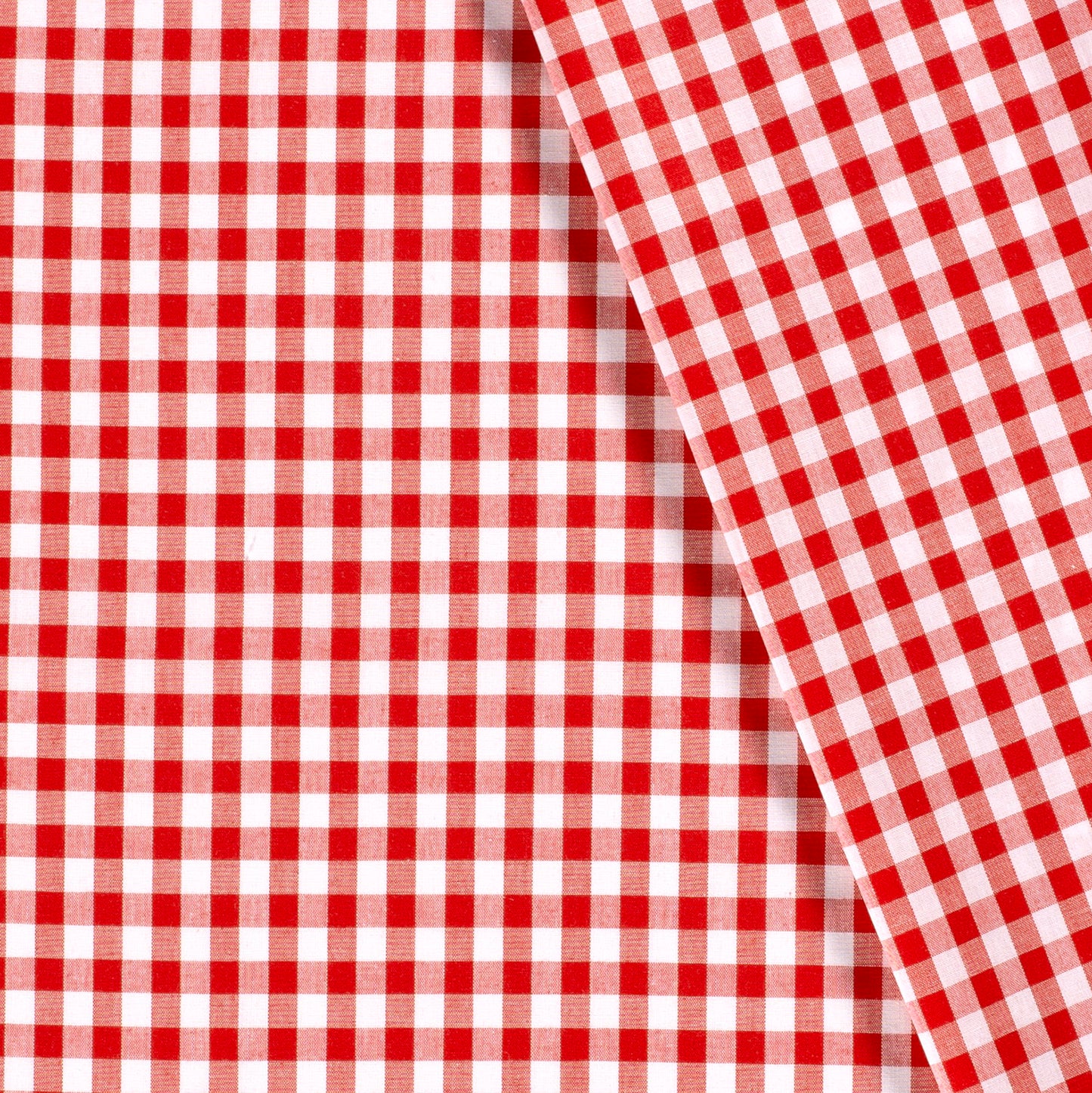 Cotton Poplin Gingham Red 5 mm