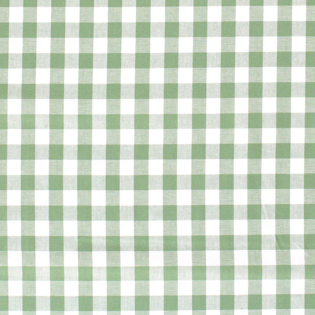 Poplin Bumbac Gingham Mint 10 mm