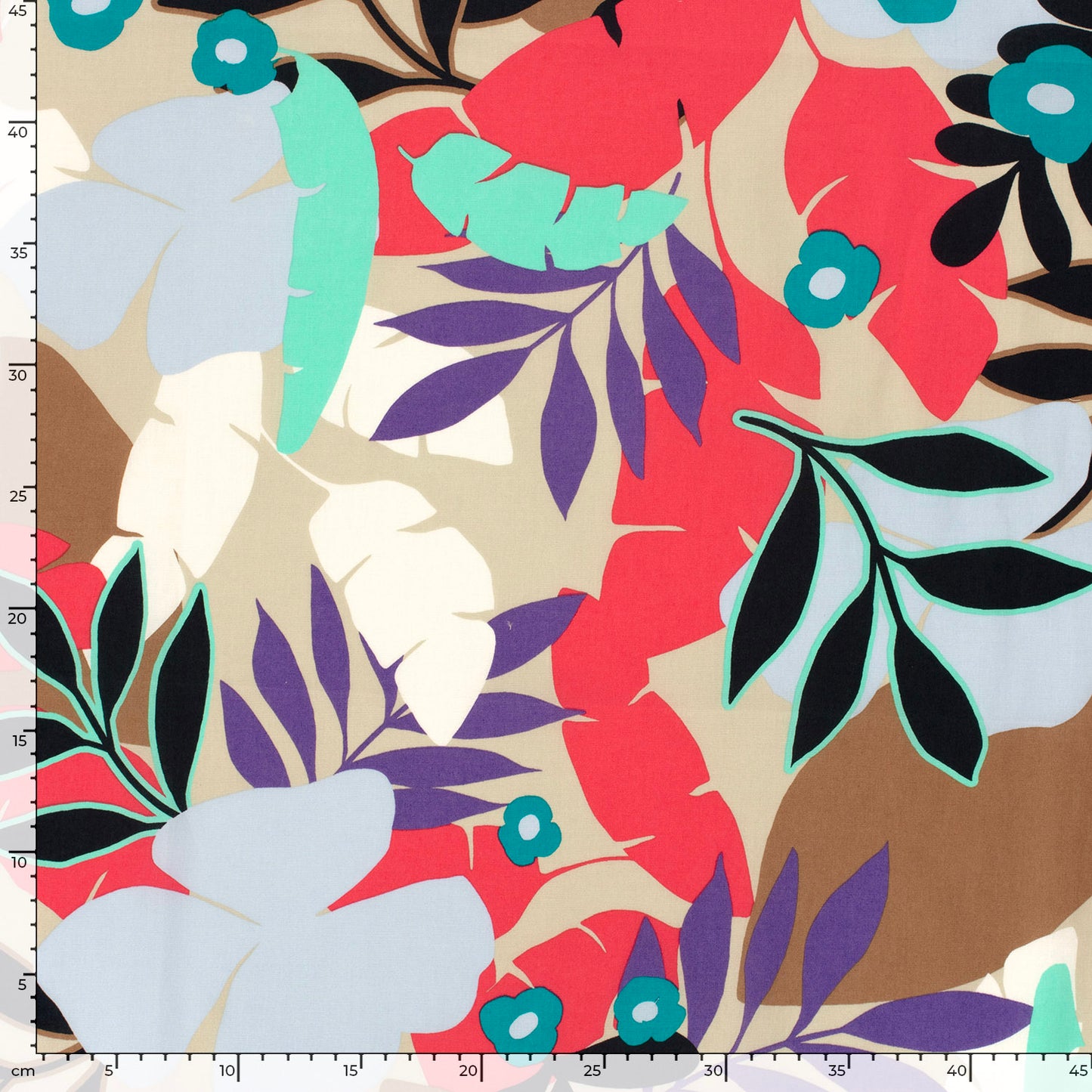 Bumbac Satinat Imprimat Abstract Rosu Inchis