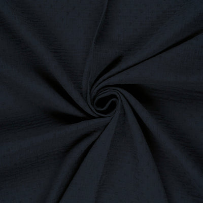Double Gauze Dobby Dots Navy