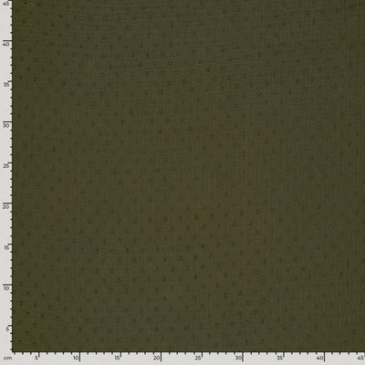 Double Gauze Dobby Dots Khaki Green