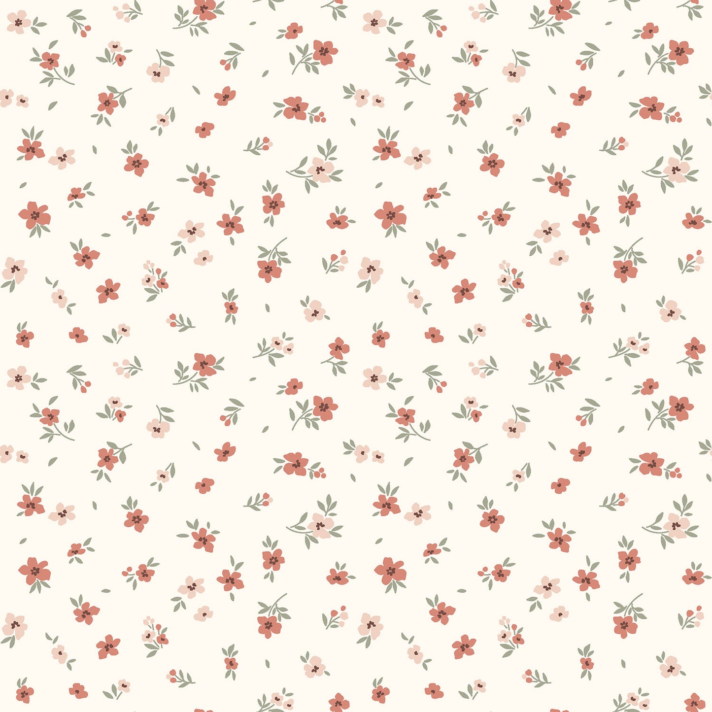 Jerse Bumbac Pointelle Flori Mici Alb Off White