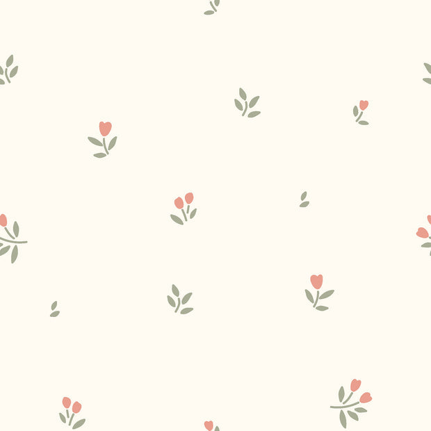 Bumbac Pointelle Flowers Off White