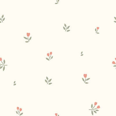 Bumbac Pointelle Flowers Off White