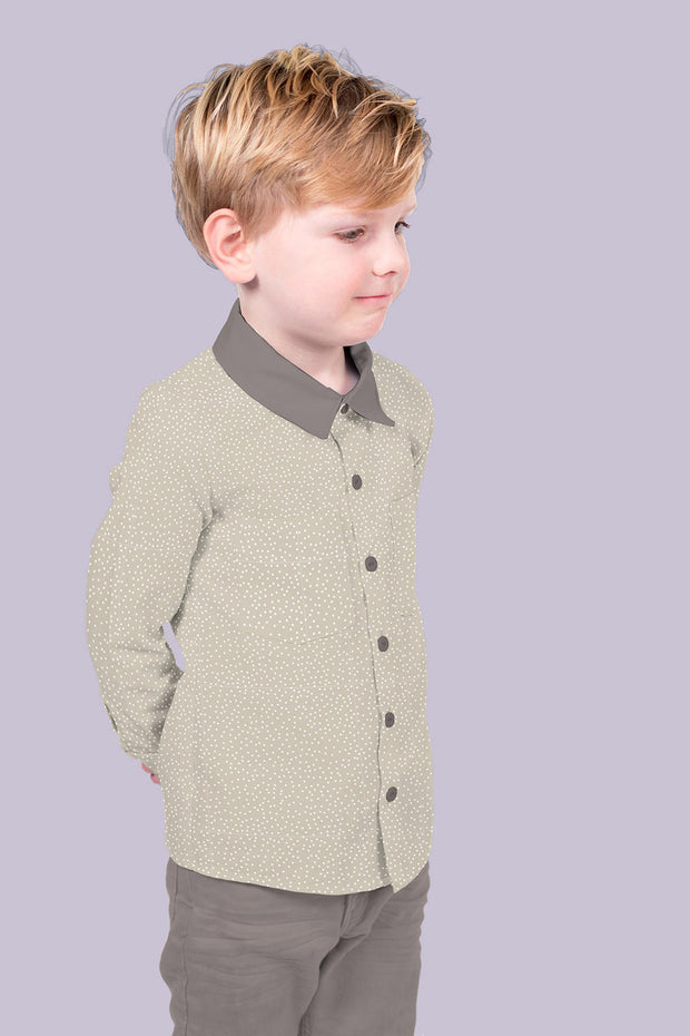 Poplin Bumbac ImprimatDots Beige