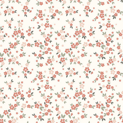 Jerse Bumbac Imprimat Flowers Off White