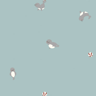 Jerse Bumbac Imprimat Animals Baby Blue