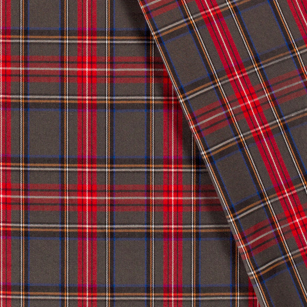 Stofa Garbadina Checks Grey