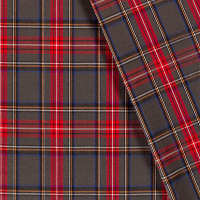 Stofa Garbadina Checks Grey