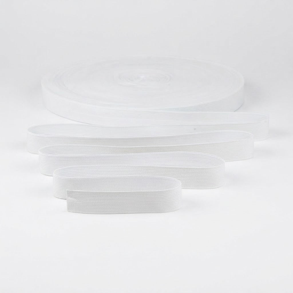 Elastic 25 mm, Elasticitate Normala - Alb