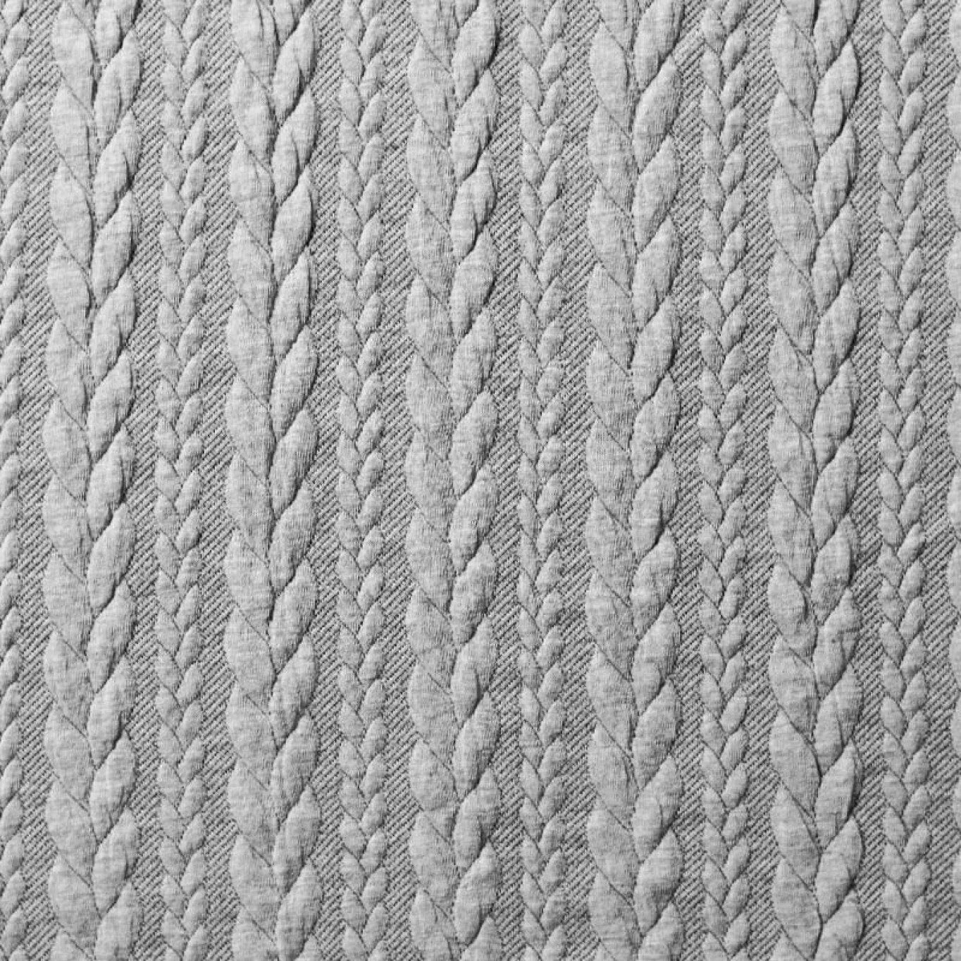 Jerse Cable Knit Jacquard Light Grey