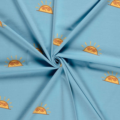 Jerse Bumbac Imprimat Suns Aqua