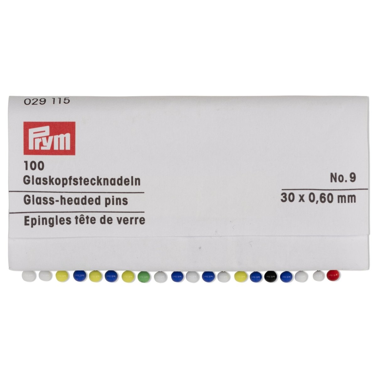 Ace Gamalie cu Cap de Sticla Prym 0.60 x 30 mm - 10 g - Lametru.ro - Ace si bolduri