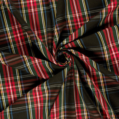 Stofa Garbadina Checks Black