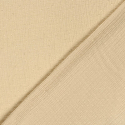 Muselina Dubla Dobby Dots Beige