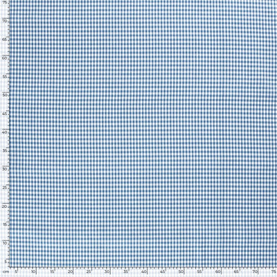 Cotton Poplin Gingham Indigo 5 mm - Lametru.ro
