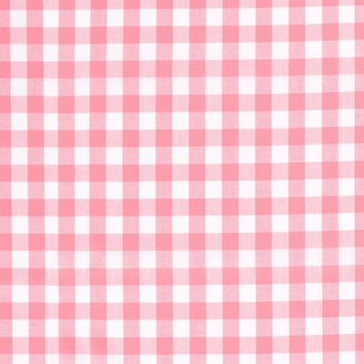 Cotton Poplin Gingham Pink 20 mm - Lametru.ro