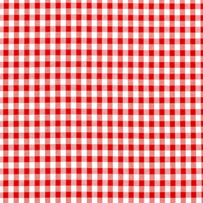 Cotton Poplin Gingham Red 10 mm - Lametru.ro