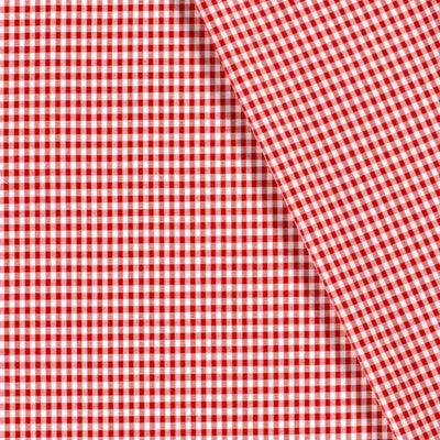 Cotton Poplin Gingham Red 5 mm - Lametru.ro