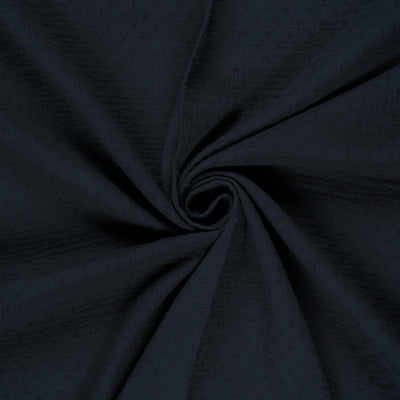 Double Gauze Dobby Dots Navy - Lametru.ro