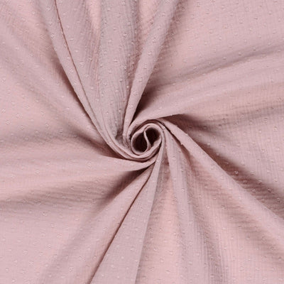 Double Gauze Dobby Dots Pink - Lametru.ro