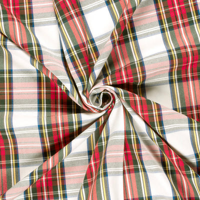 Stofa Garbadina Checks Off White