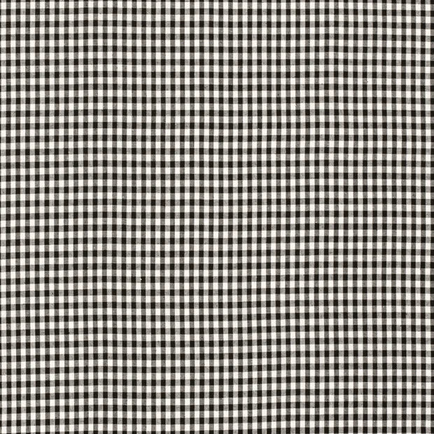 Poplin Bumbac Gingham Black 2.7 mm