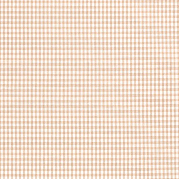 Poplin Bumbac Gingham Camel 2.7 mm