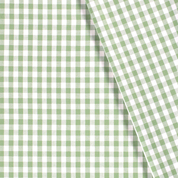 Poplin Bumbac Gingham Mint 5 mm