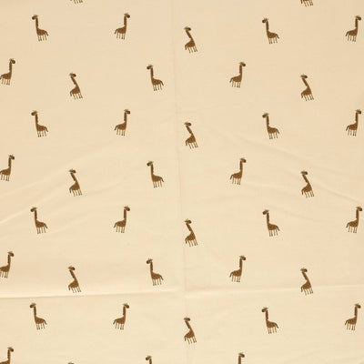 Jerse Bumbac Imprimat Girafe Bej - Lametru.ro - Jerse Bumbac Imprimat