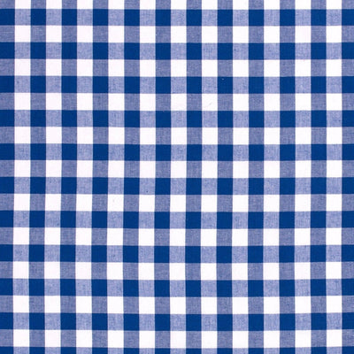 Poplin Bumbac Gingham Cobalt 20 mm - Lametru.ro - Poplin Bumbac Gingham