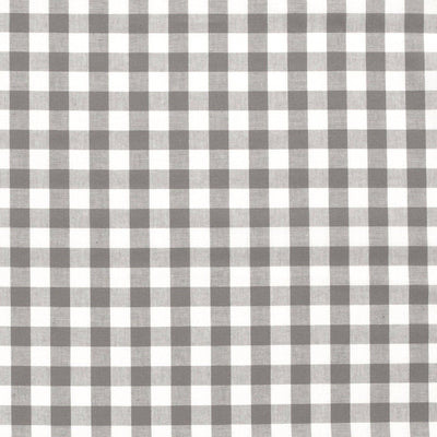 Poplin Bumbac Gingham Gri Închis 20 mm - Lametru.ro - Poplin Bumbac Gingham
