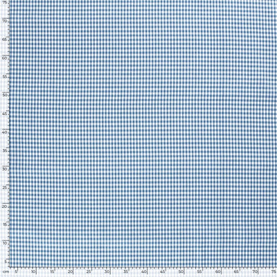 Poplin Bumbac Gingham Indigo 5 mm - Lametru.ro - Poplin Bumbac Gingham