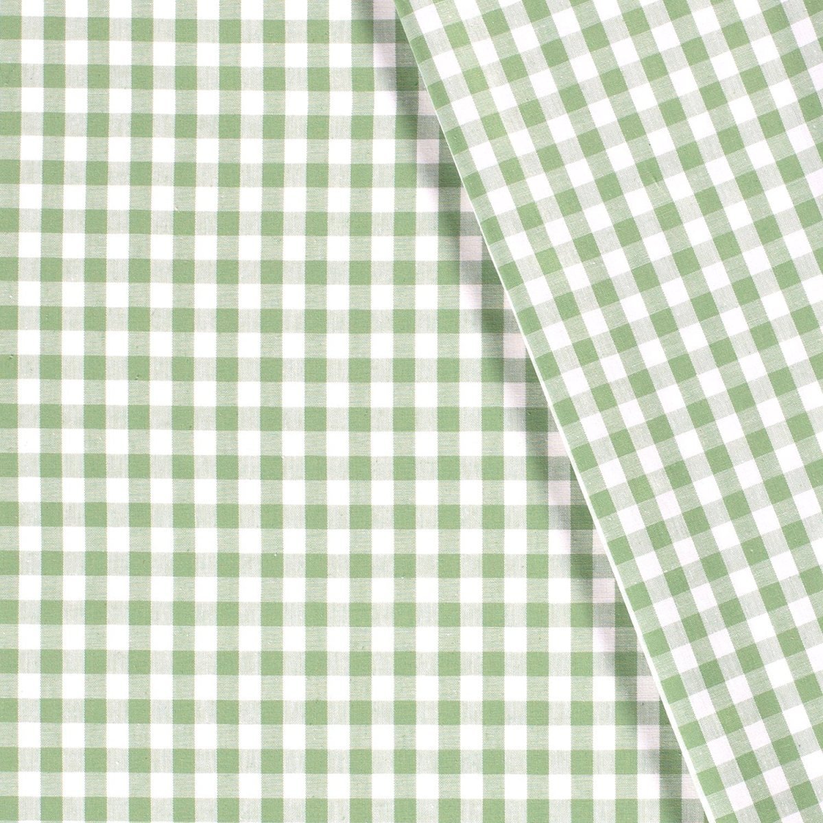 Poplin Bumbac Gingham Mentă 10 mm - Lametru.ro - Poplin Bumbac Gingham