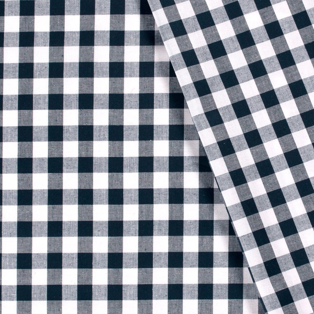 Poplin Bumbac Gingham Navy 20 mm - Lametru.ro - Poplin Bumbac Gingham