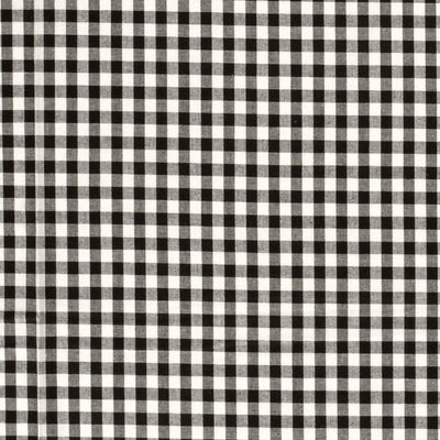 Poplin Bumbac Gingham Negru 10 mm - Lametru.ro - Poplin Bumbac Gingham