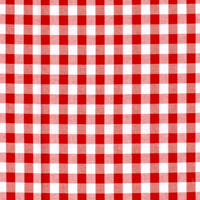 Poplin Bumbac Gingham Roșu 20 mm - Lametru.ro - Poplin Bumbac Gingham