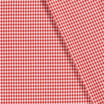 Poplin Bumbac Gingham Roșu 5 mm - Lametru.ro - Poplin Bumbac Gingham