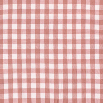 Poplin Bumbac Gingham Roz Prafuit 20 mm - Lametru.ro - Poplin Bumbac Gingham
