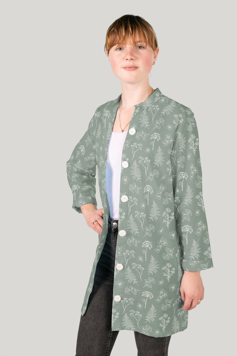 Poplin Bumbac Imprimat Cu Flori Olive - Lametru.ro - Bumbac Imprimat