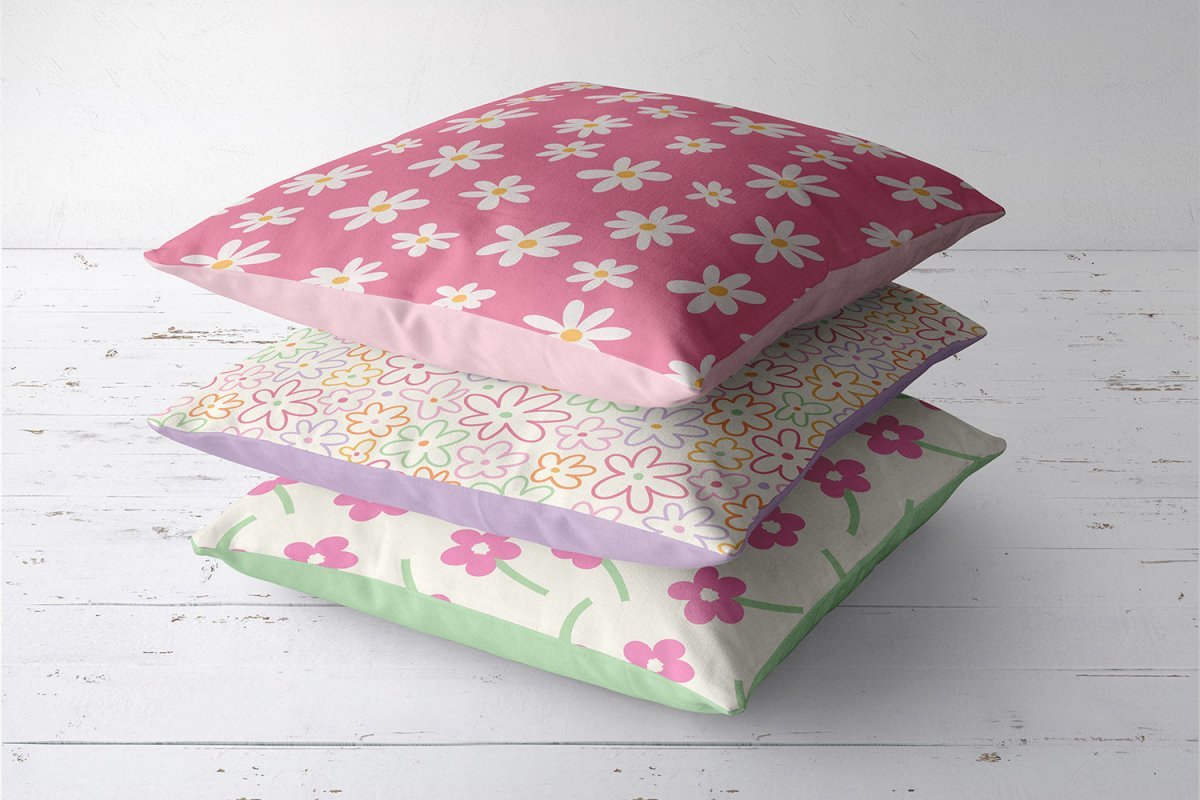 Poplin Bumbac Imprimat Flori Roz - Lametru.ro - Bumbac Imprimat