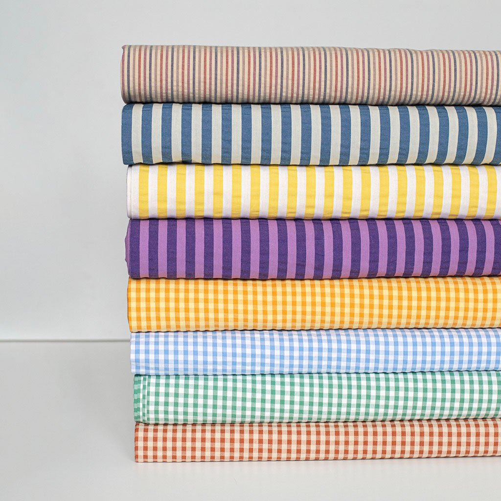 Seersucker Eli Lemon / Mango - Lametru.ro