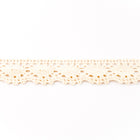 Dantela Crosetata Bumbac Model T 30 mm - Bej