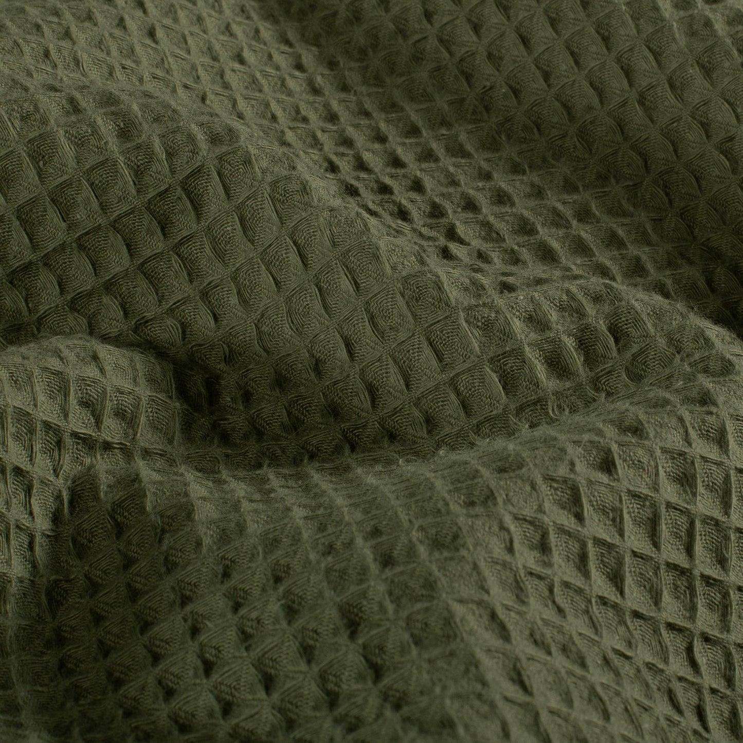 Bumbac Gofrat Verde Kaki