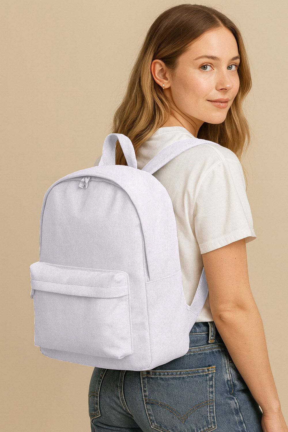 Panza Bumbac Canvas Alb Optic