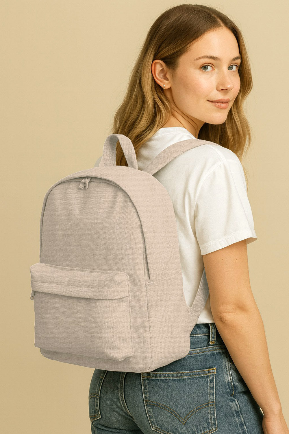 Panza Bumbac Canvas Bej