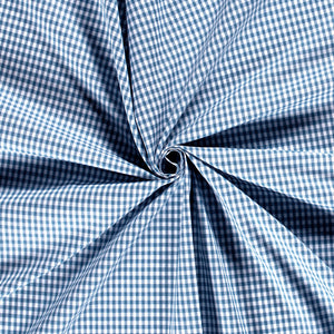 Cotton Poplin Gingham Indigo 2.7 mm
